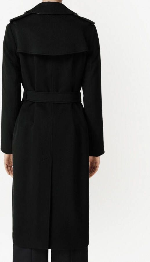 Burberry Kasjmier trenchcoat Zwart