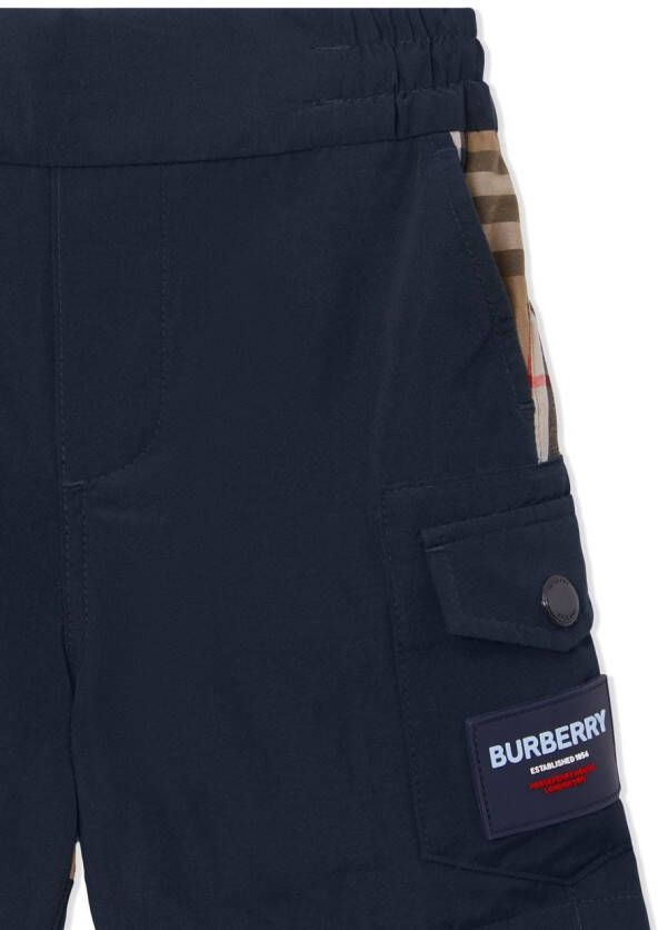 Burberry Kids Cargo shorts Blauw