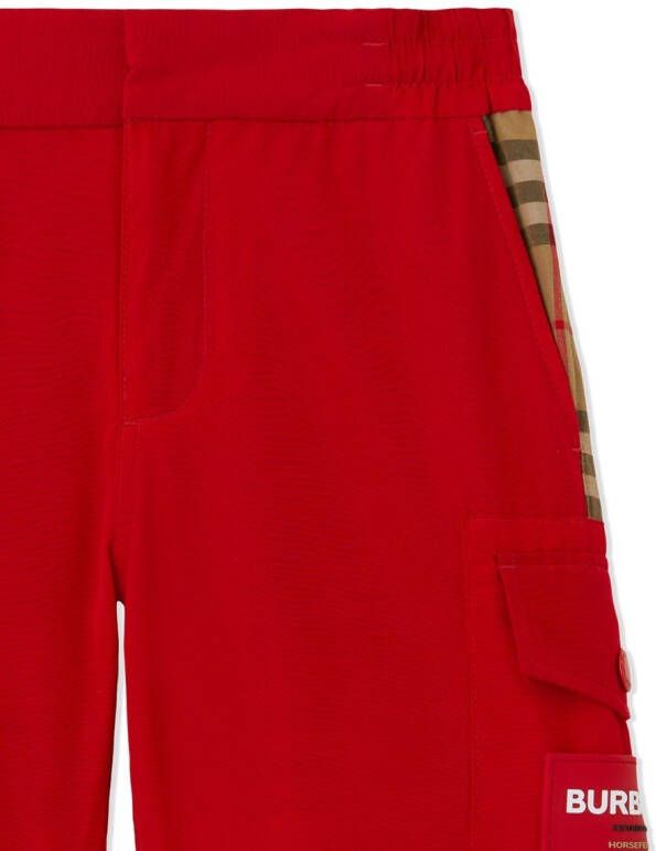 Burberry Kids Cargo shorts Rood