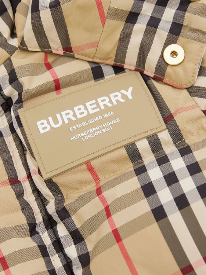 Burberry Kids Donsjack met capuchon Beige