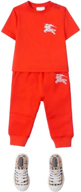 Burberry Kids EKD katoenen T-shirt Oranje