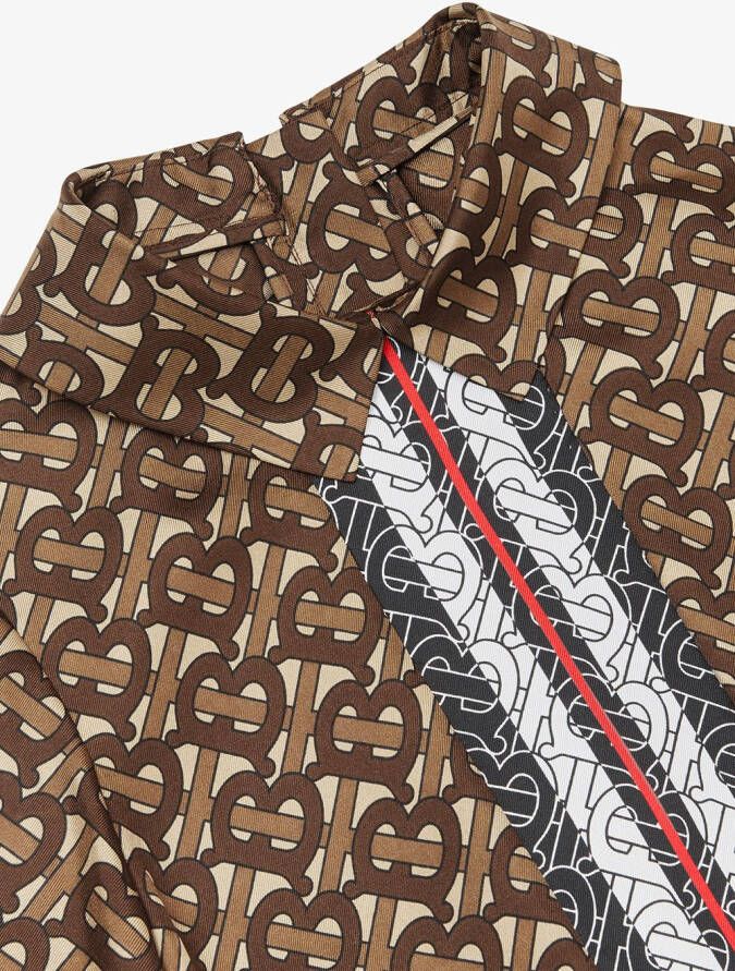 Burberry Kids Jurk met monogramprint Bruin