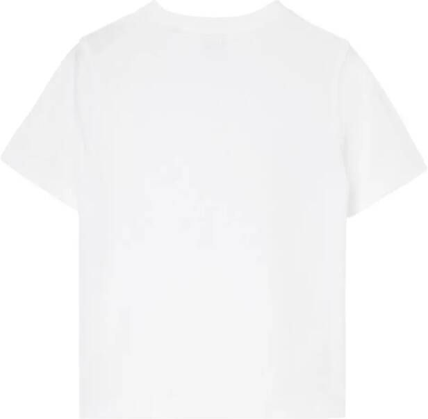 Burberry Kids Katoenen T-shirt Wit