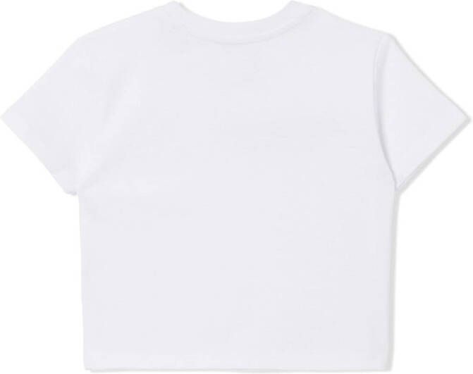 Burberry Kids Katoenen T-shirt Wit