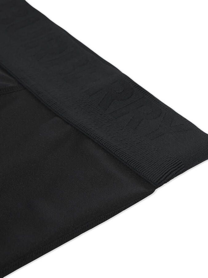 Burberry Kids Legging met logo tailleband Zwart