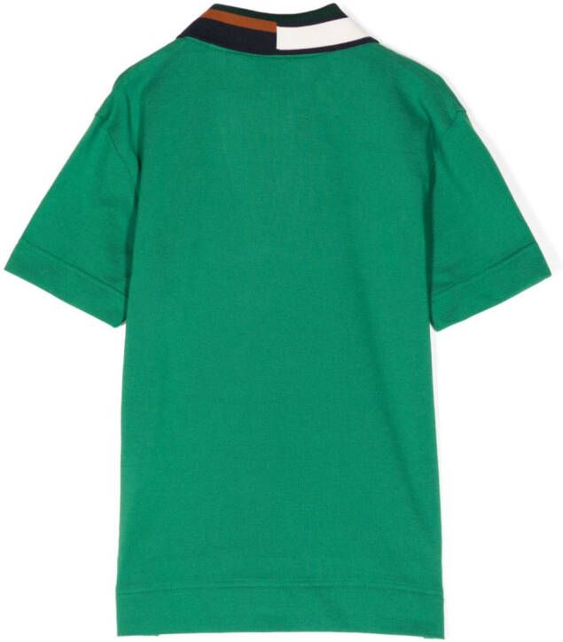Burberry Kids Poloshirt met geborduurd logo Groen