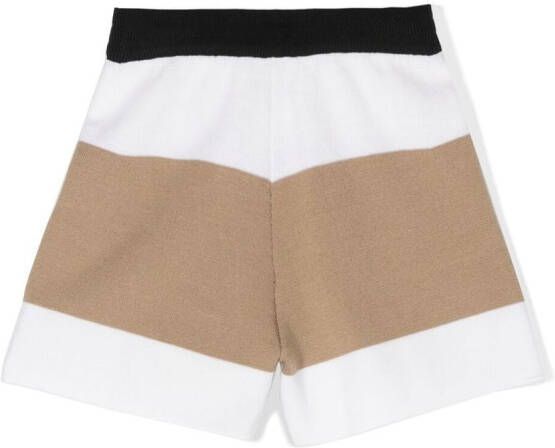 Burberry Kids Shorts met logopatch Wit