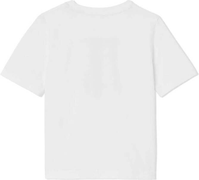 Burberry Kids T-shirt met monogram patroon Wit