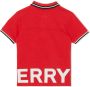 Burberry Kids Poloshirt met logoprint Rood - Thumbnail 3