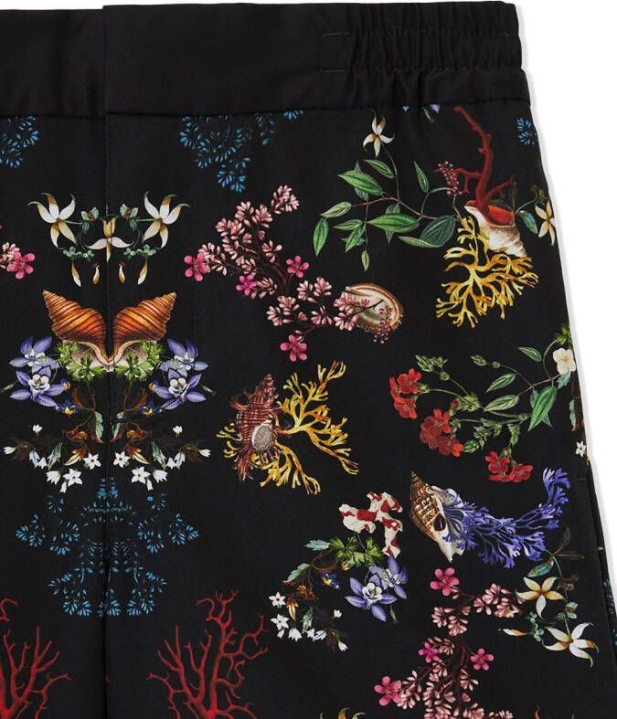 Burberry Kids Shorts met bloemenprint Zwart