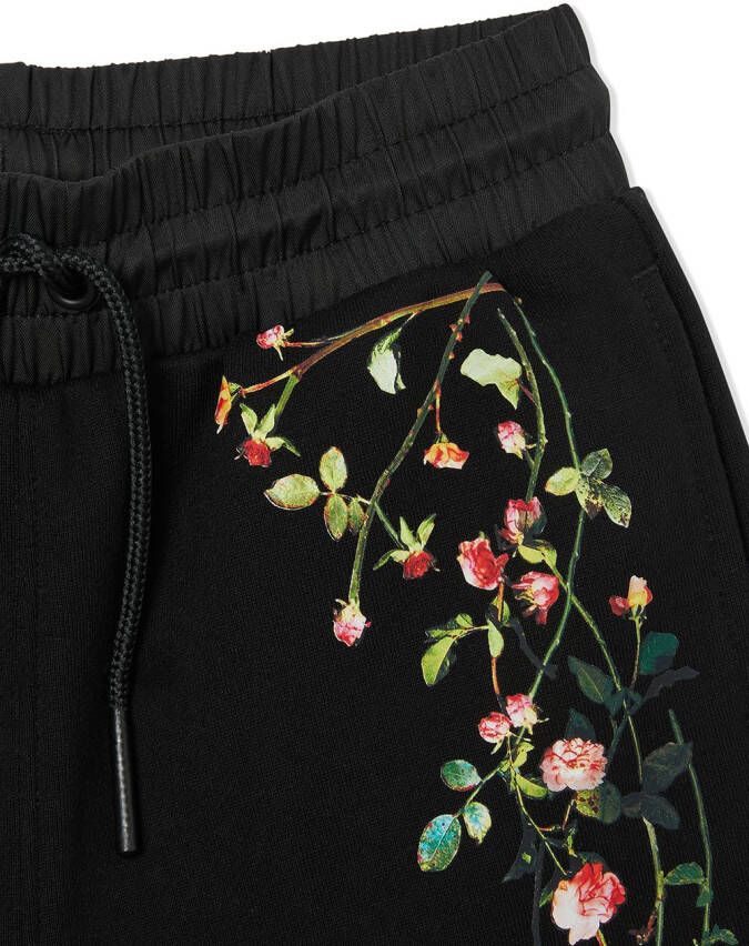 Burberry Kids Shorts met bloemenprint Zwart