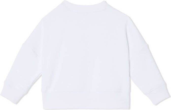 Burberry Kids Sweater met geborduurd logo Wit