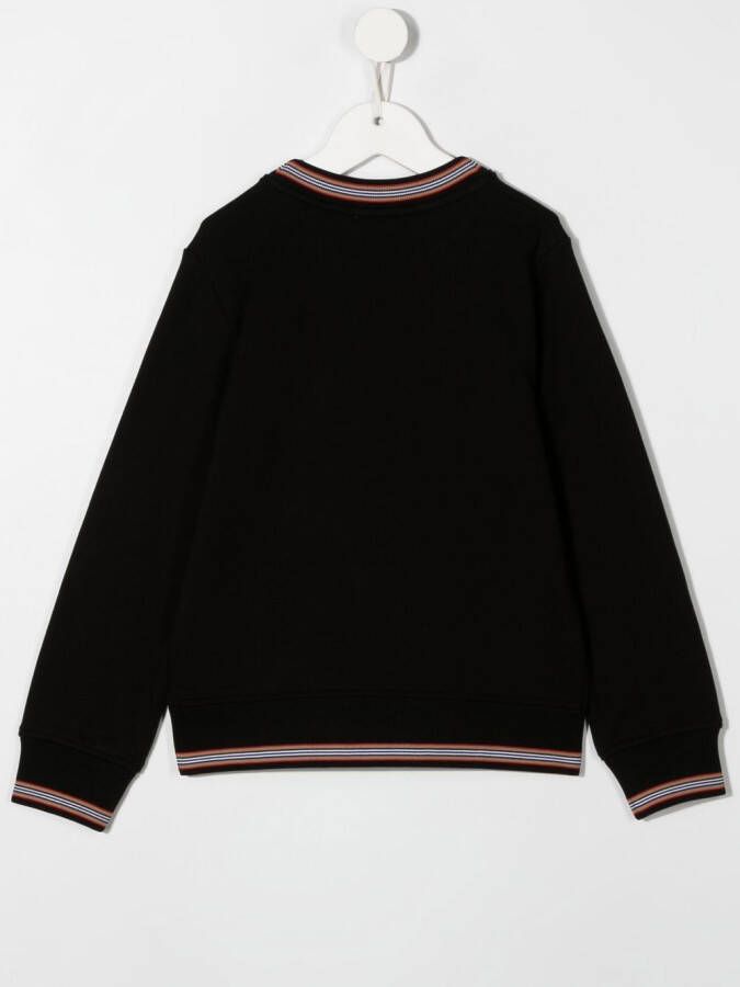 Burberry Kids Sweater met logo-reliëf Zwart