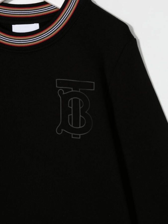 Burberry Kids Sweater met logo-reliëf Zwart