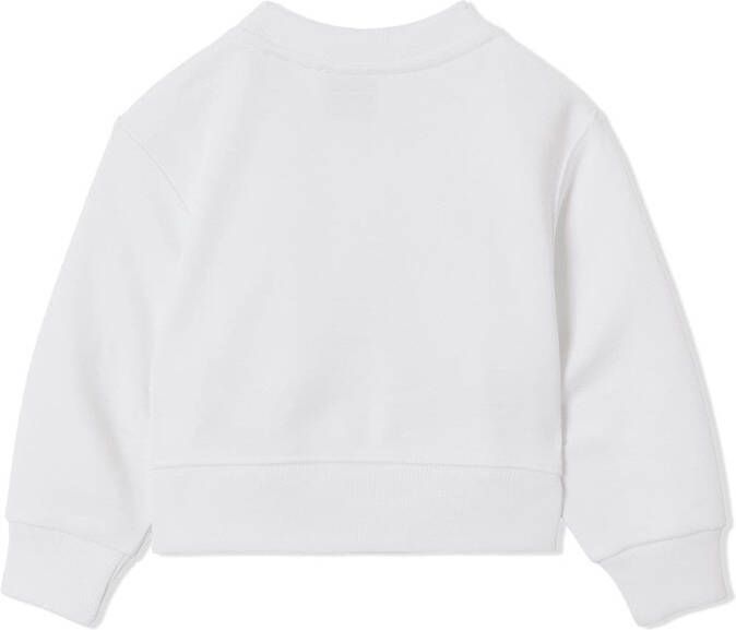 Burberry Kids Sweater met logoprint Wit