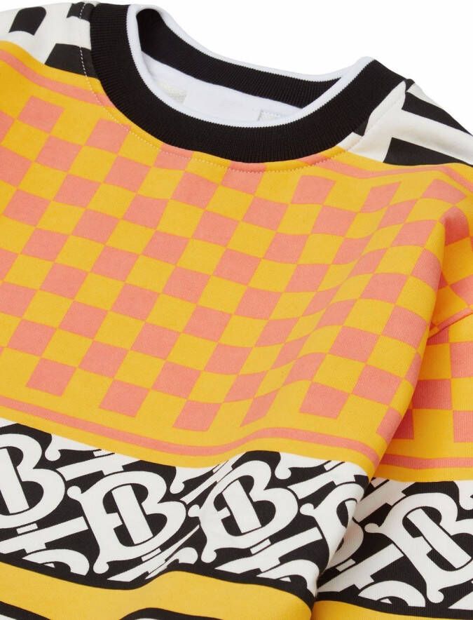 Burberry Kids Sweater met print Oranje