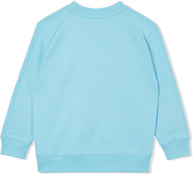 Burberry Kids Sweater met ronde hals Blauw