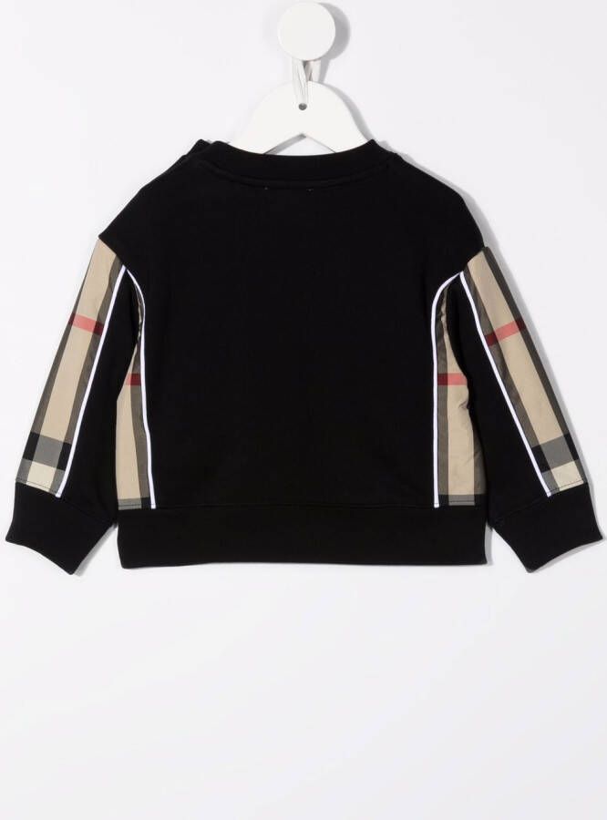 Burberry Kids Sweater met Vintage check Zwart