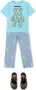 Burberry Kids T-shirt met beerprint Blauw - Thumbnail 2