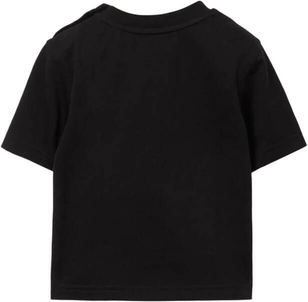 Burberry Kids T-shirt met beerprint Zwart