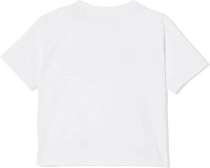 Burberry Kids T-shirt met geborduurd logo Wit