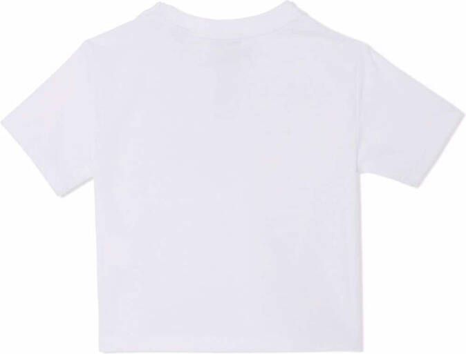 Burberry Kids T-shirt met Horseferry print Wit