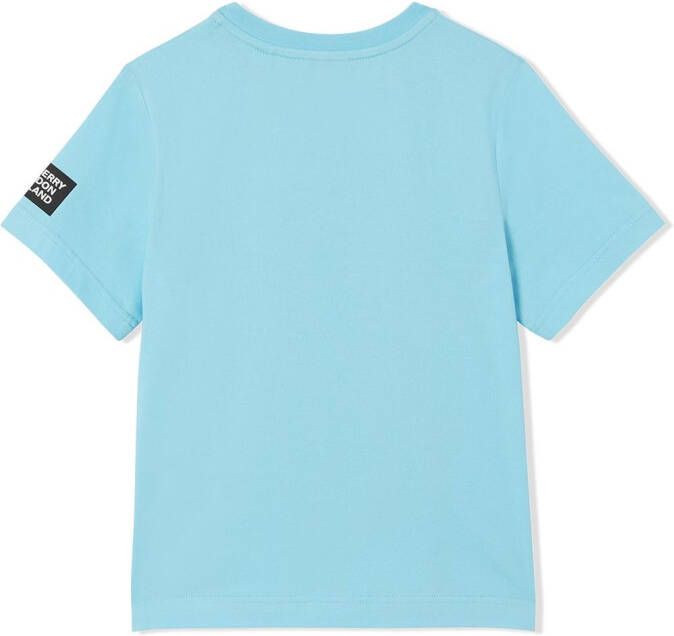 Burberry Kids T-shirt met print Blauw