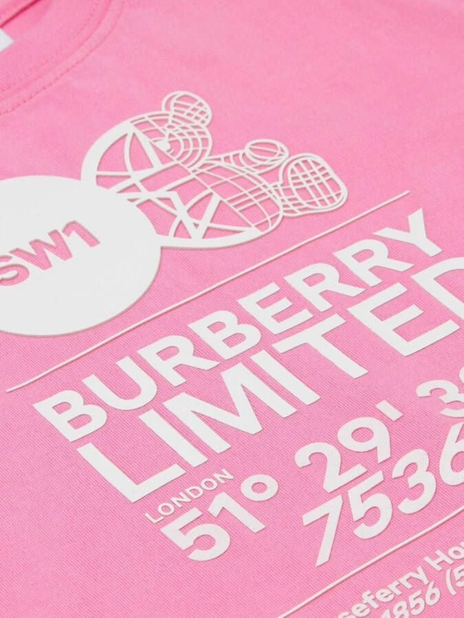 Burberry Kids T-shirt met print Roze