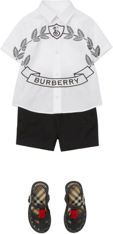 Burberry Kids T-shirt met print Wit