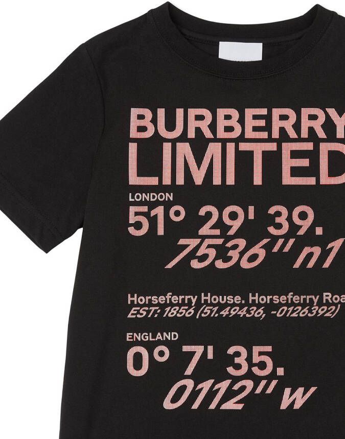 Burberry Kids T-shirt met print Zwart