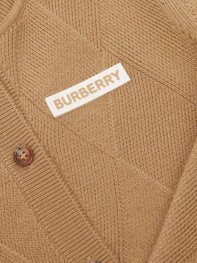 Burberry Kids Vest met logopatch Bruin