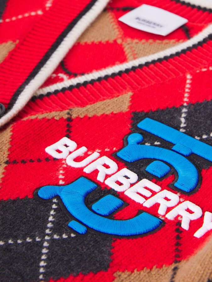 Burberry Kids Vest met monogram Rood