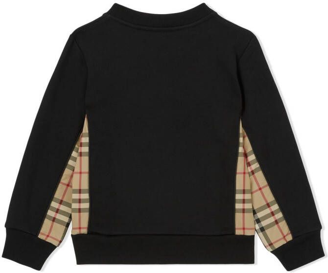Burberry Kids Sweater met Vintage Check Zwart