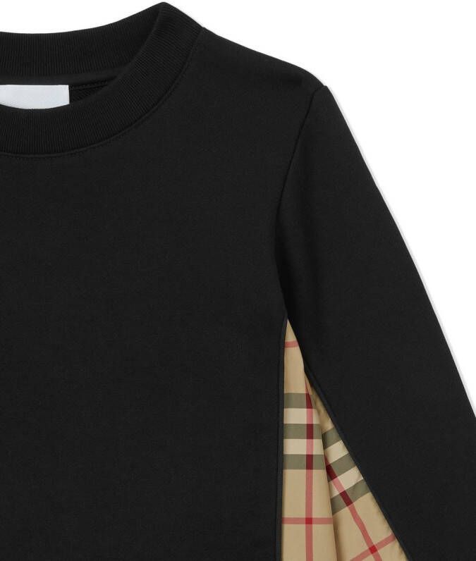 Burberry Kids Sweater met Vintage Check Zwart