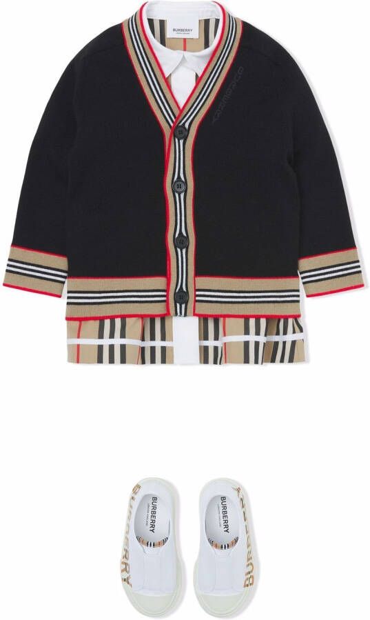 Burberry Kids Wollen vest Zwart