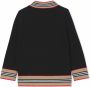 Burberry Kids Wollen vest Zwart - Thumbnail 3