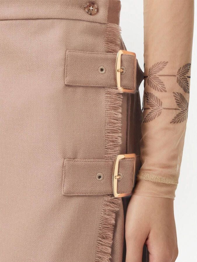 Burberry Kilt met geplooide vlakken Beige