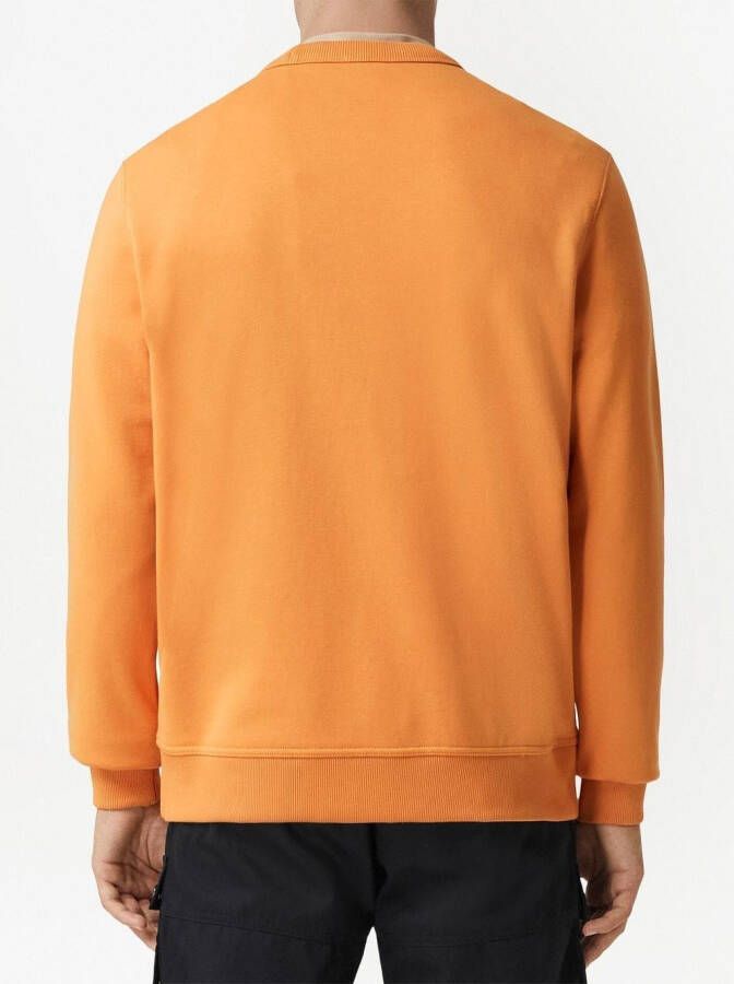 Burberry Sweater met geborduurd logo Oranje