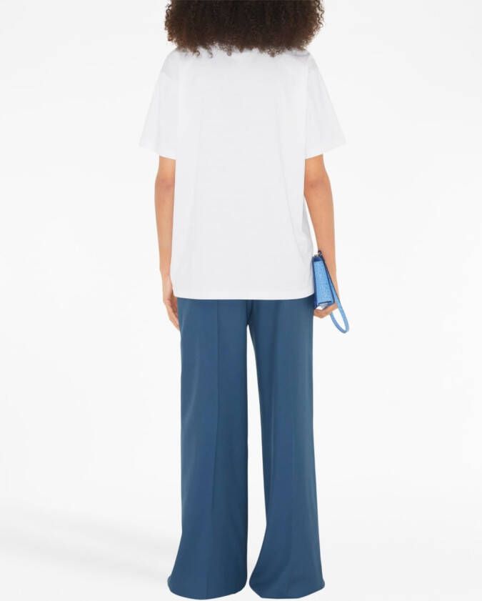 Burberry T-shirt met logoprint Wit