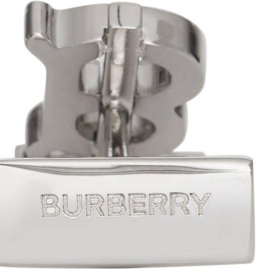 Burberry Manchetknopen met TB monogram Zilver