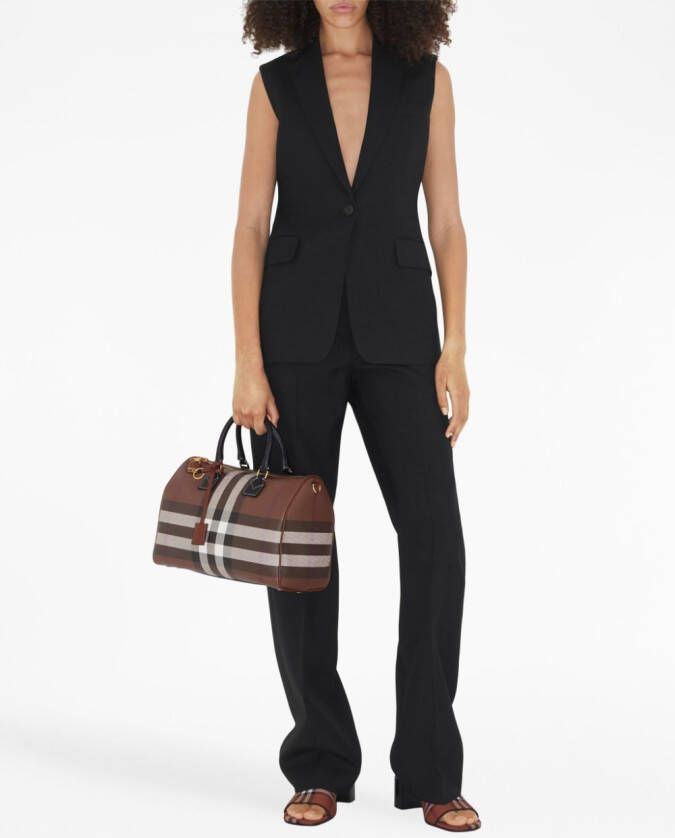 Burberry Leren bowlingtas Bruin