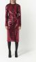 Burberry Midi-jurk met gesmockt detail Rood - Thumbnail 3