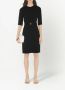 Burberry Midi-jurk met monogram Zwart - Thumbnail 2