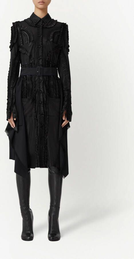 Burberry Midi-rok met ceintuur Zwart