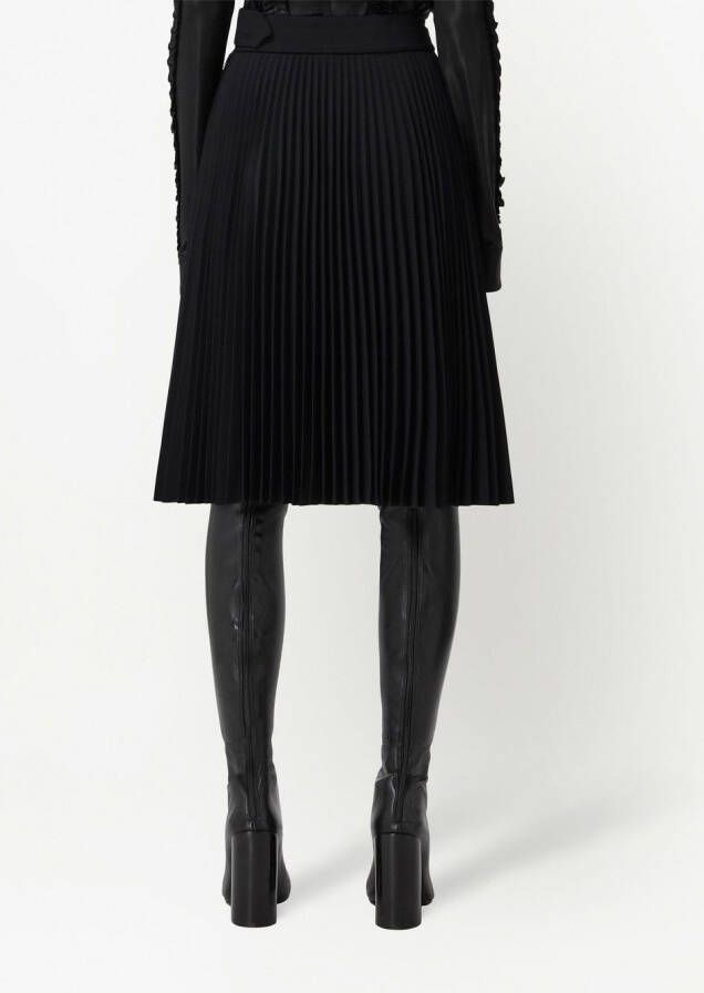 Burberry Midi-rok met ceintuur Zwart