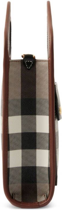 Burberry Leren kleine shopper Bruin