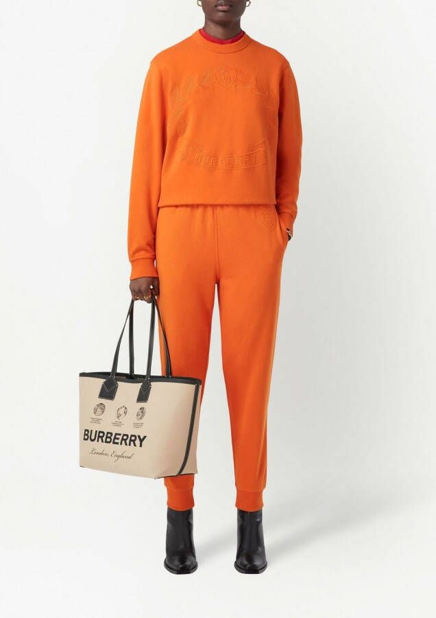 Burberry Sweater met borduurwerk Oranje
