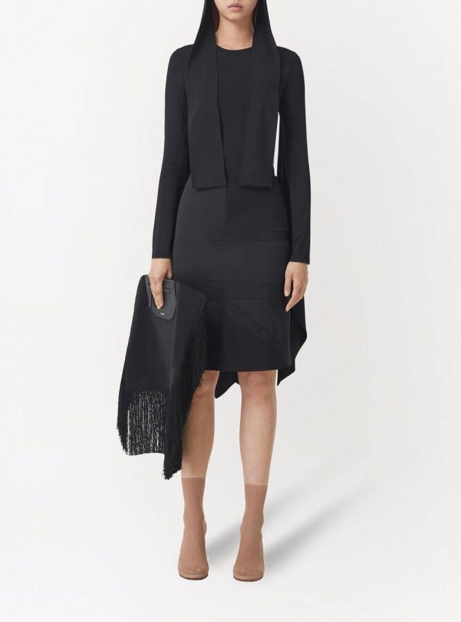 Burberry Olympia clutch met franje Zwart