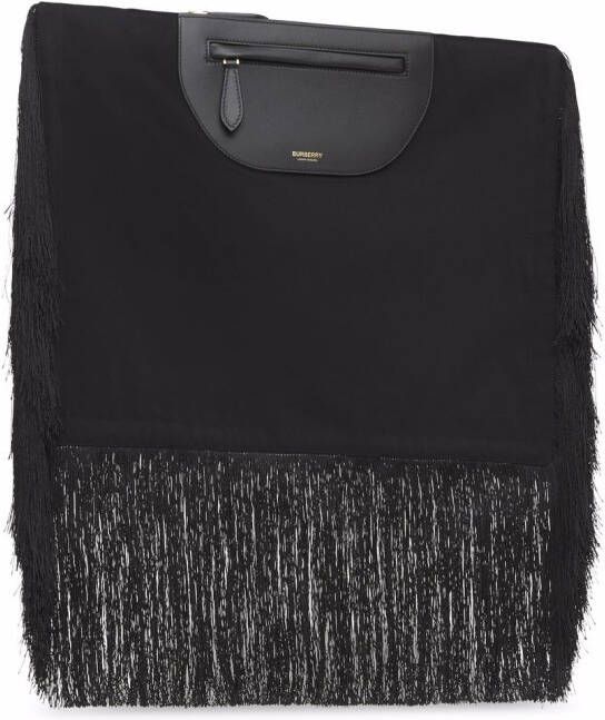 Burberry Olympia clutch met franje Zwart