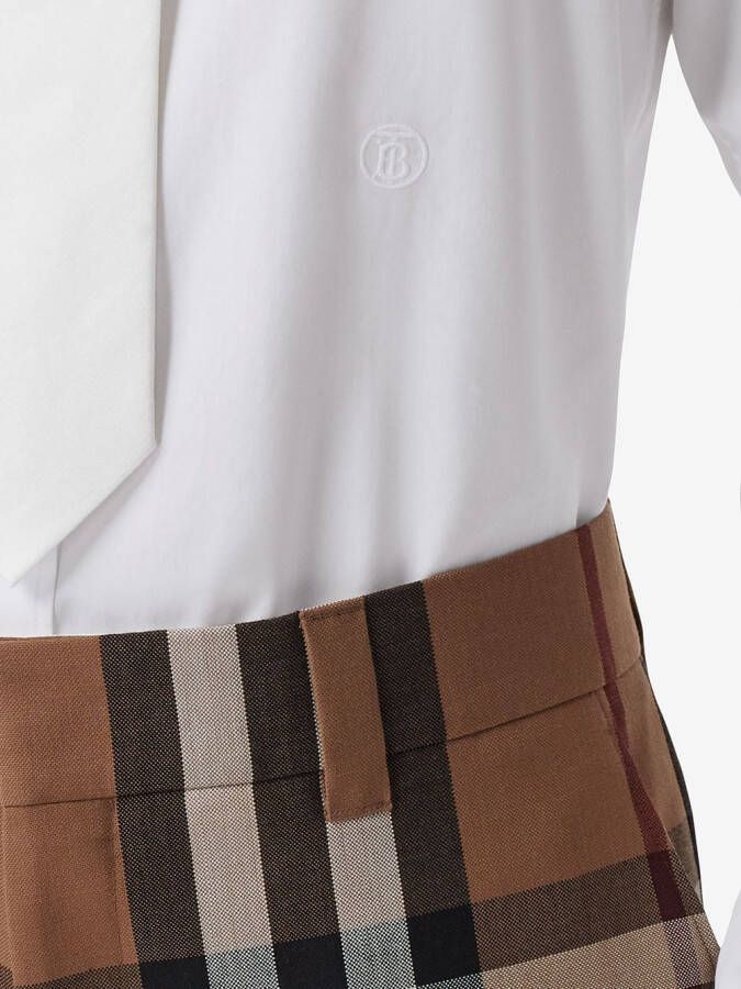 Burberry Overhemd met geborduurd detail Wit